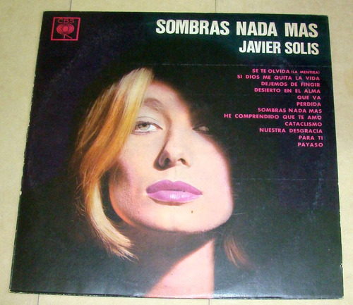 Javier Solis - Sombras Nada Mas Lp - Argentino / Kktus
