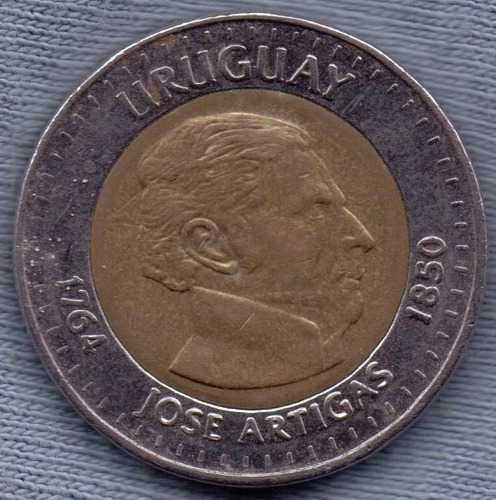 Uruguay 10 Pesos 2000 Bimetalica * Jose Artigas *