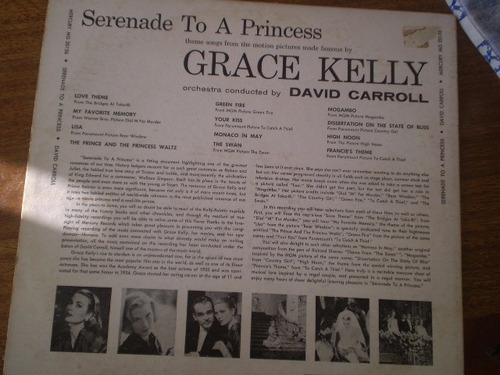 Vinilo Grace Kelly Serenade To A Princess (u652