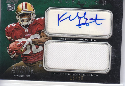 2011 Topps Inception Jersey Autografo Kendall Hunter 13/50