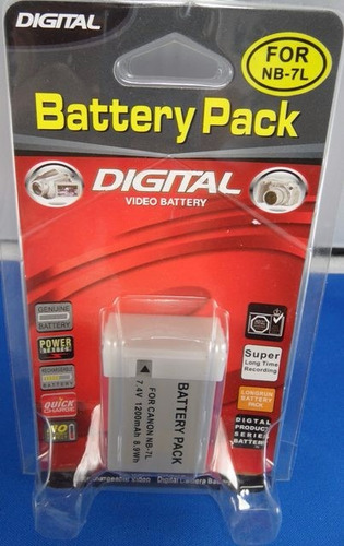 Pila Bateria Battery Pack Nb7l Para Canon G10 G11 G12 Sx30