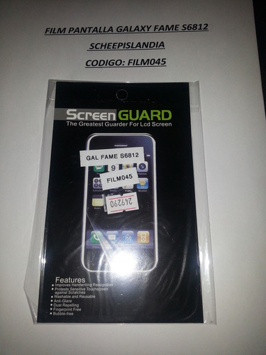 Film Pantalla Galaxy Fame S6812 Film045