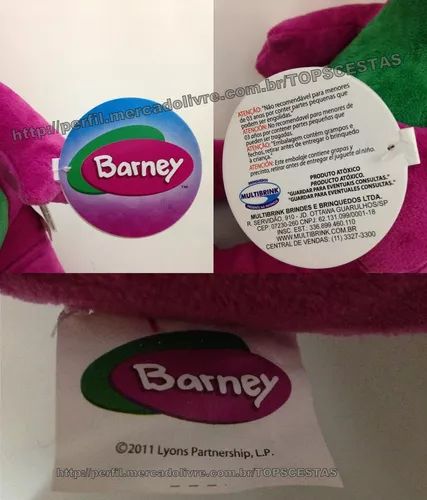 Boneca de Desenho Animado Barney Dinossauro Roxo Brinquedo de Pelúcia