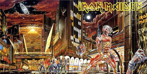 Poster Rock Hd Iron Maiden 45x90cm Foto Somewhere In Time