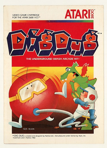 Instructivo Juego Dig Dug  Atari 80s