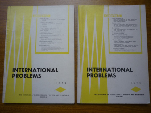 Revista International Problems 1973 Y 1974.