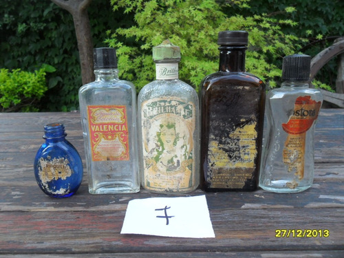 Lote Antiguas Botellas Frascos Farmacia Remedio Loción