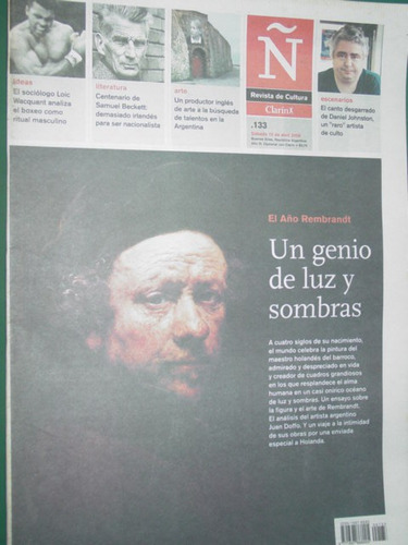 Revista Ñ Clarin 133 Daniel Johnston Samuel Beckett Wacquant