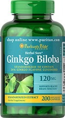 Ginkgo Biloba 120mg Puritans Pride 200 Capsulas Import Usa