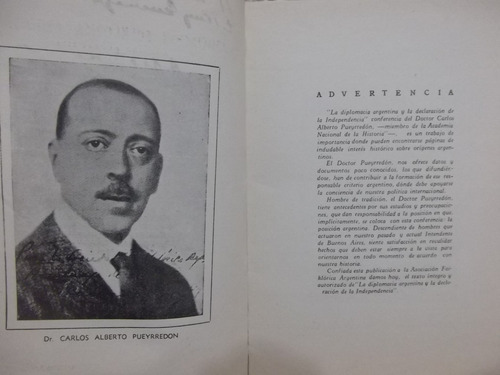 Carlos Alberto Pueyrredon - La Diplomacia Argentina -firmado