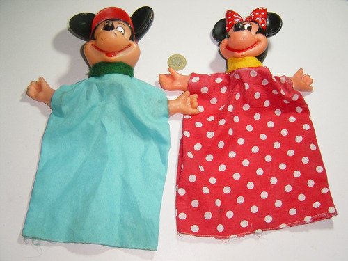Juguete Antiguo Títere Marioneta De Mickey Y Mimi
