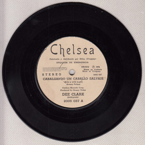 1976 Disco Dee Clark Simple Vinilo Uruguay Chelsea Muy Raro