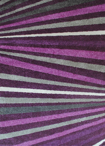 Alfombra Moderna Violeta Rayas Wellness 160x230cm Kreatex