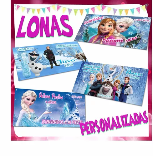 Lona Personalizada Frozen Esla Olaf Y Mas Fiesta Cumpleaños
