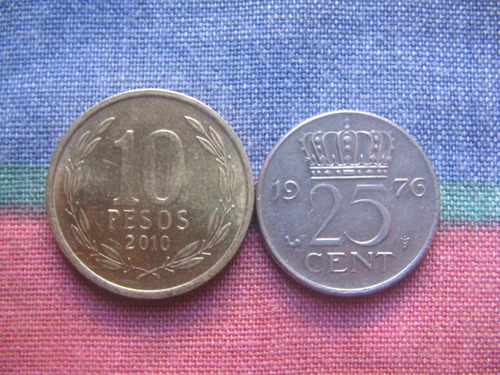 Holanda 25 Cent, 1976 Níquel