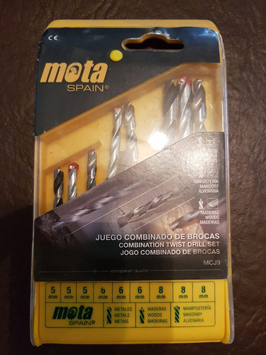 Juego Brocas Mechas Comb Madera, Metal, Manposteria Mcj9