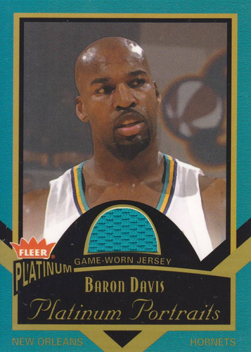 2002-03 Fleer Platinum Jersey Baron Davis Hornets