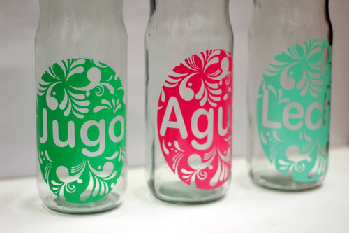 Stickers Para Botellas Recicladas X 3 Unidades