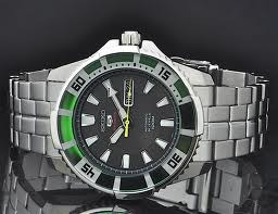 Imagen 3 de 4 de Amf44 Reloj Seiko 5 Diver Green Modelo Srp205k1 Automatico