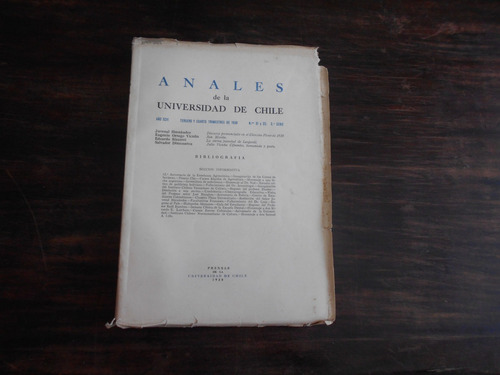 Anales De La Universidad De Chile. Segundo Trimestre 1935.