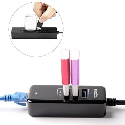 Enchufable Usb 3-port Hub 3.0 Con Una Función De Adaptador D
