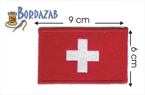 Escudo Parche Bordado Banderas De Suiza