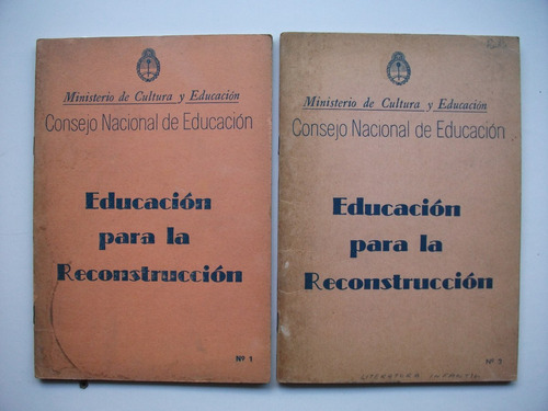 Educación Para La Reconstrucción - N° 1 Y 2