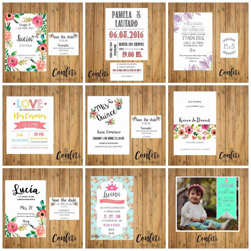 Invitaciónes Boda/cumpleaños/15/ Eventos