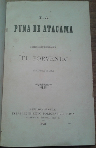 La Puna De Atacama. Convención Entre El Imperio Alemán...