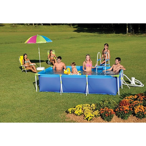 Piscina De Plástico 3.700 Litros Retangular Premium - Mor