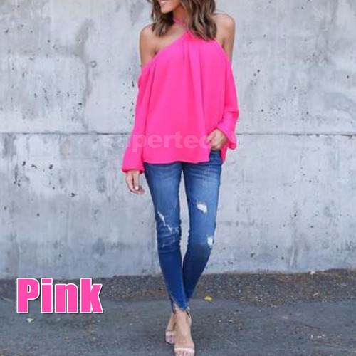 Blusa Sexy Seda Con Hombros Descubiertos (hasta Talle 4xl)