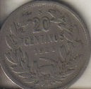 Moneda 20 Centavos 1924 / República De Chile