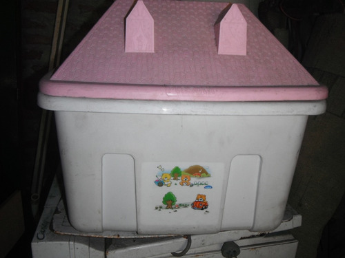 Baul Juguetes Casita 50 Cm De Ancho X 45 Cm Alto 35 Profund