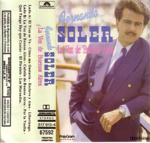 Fernando Soler La Voz De Buenos Aires Cassette Tango Pvl