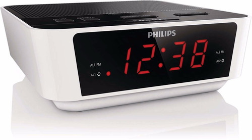 Radio Reloj Digital Philips Aj3115 Fm Alarma Dual Energia-ba