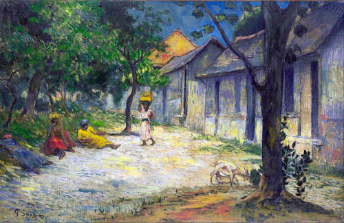 Lienzo Tela Paul Gauguin Villa Martinica Arte Impresionismo
