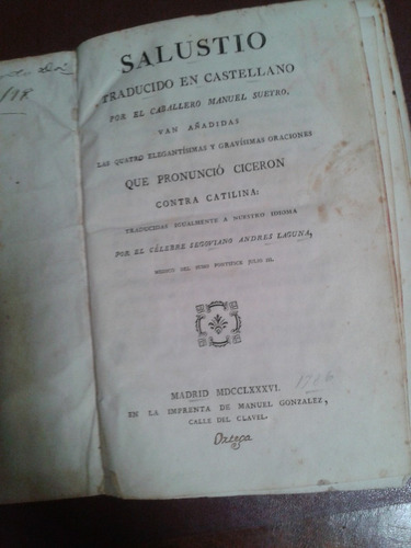 Guerra De Yugurta / Conjuracion De Catilina / Epistolas