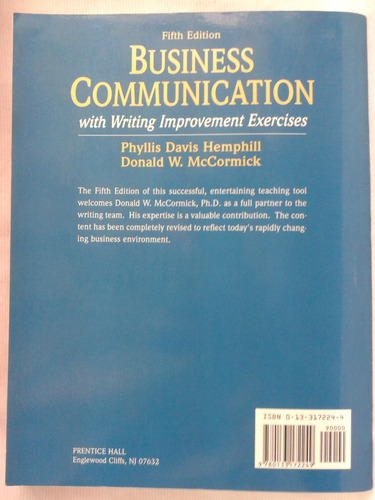 Imagen 2 de 2 de Business Communication With Exercises Phyllis Davis Hemphill