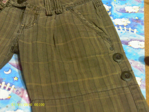 Bermuda Nautica- De Gabardina De Jean En Tostados Militares