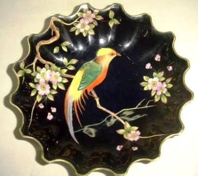 Centro De Mesa O Plato De Pie Antiguo De Porcelana Noritake