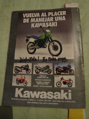 Publicidad Moto Kawasaki 125 Kmx Año 1990