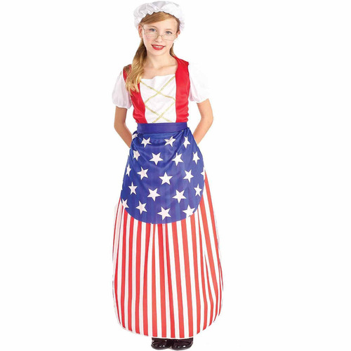Disfraz De Betsy Ross Para Niña Talla: M Halloween