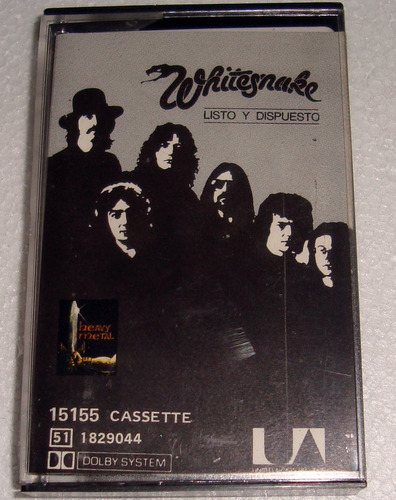 Whitesnake Listo Y Dispuesto Cassette Argentino / Kktus