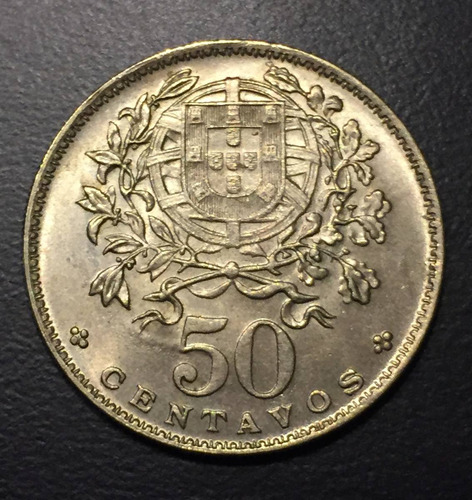 Por085 Moneda Portugal 50 Centavos 1968 Unc-bu Ayff