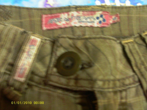 Bermuda Nautica- De Gabardina De Jean En Tostados Militares