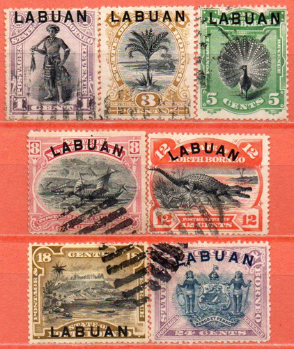 Labuan - Selos Bornéu Do Norte - 1894 - Sobre-estampa C4
