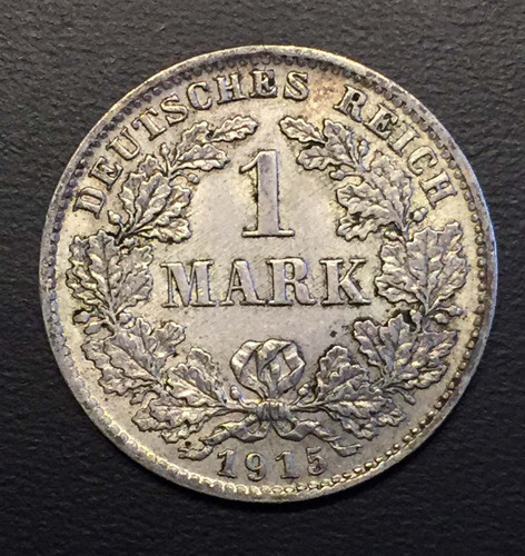 Ale278 Moneda Alemania Imperio 1 Mark 1915 D Xf+ Plata Ayff (Usado)