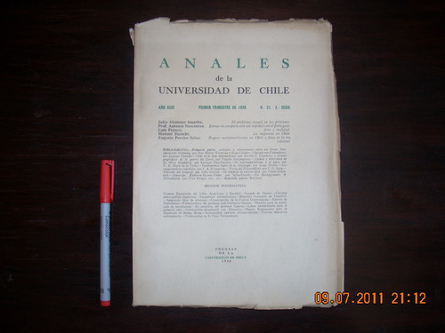 Anales De La Universidad De Chile. 1936. Nº. 21.