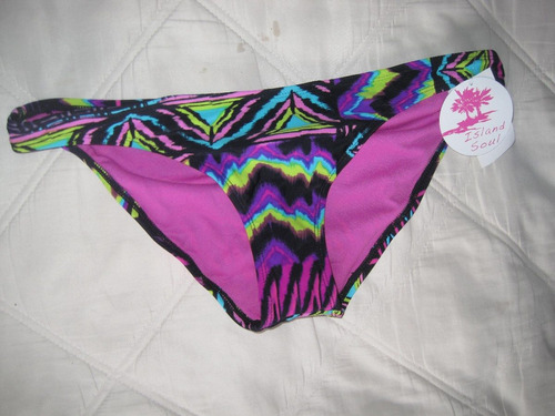 Calzon De Bikini Estampado Talla Mediana Marca Island Soul