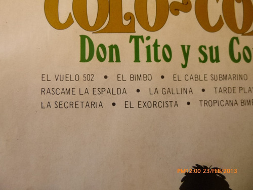 Vinilo Lp De Don Tito Y Su Conjunto - La Pichanga De L (u615